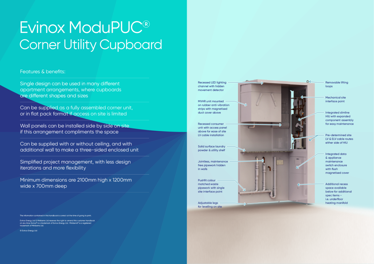 Evinox ModuPUC Corner Utility Cupboard brochure - Evinox